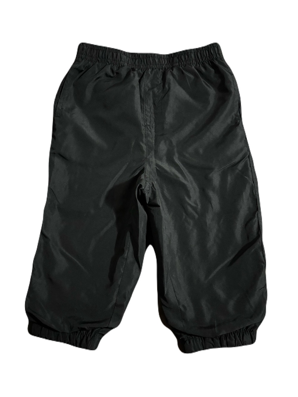 Kids Black Elastic-Waist Splash Pants